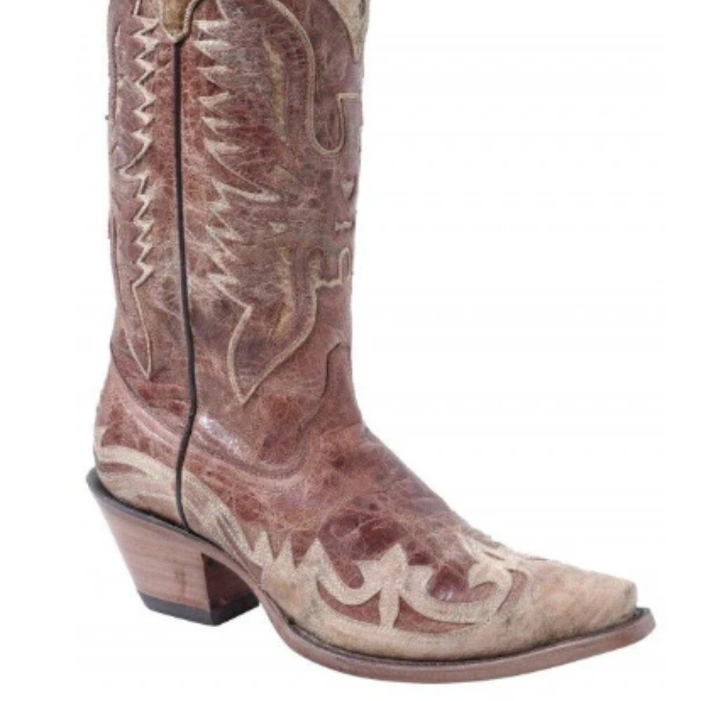 Corral Women's Crackle Distressed Antique Saddle Boot R2227